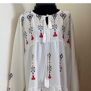 MISSLOOK White Dress with Red and Black Accents